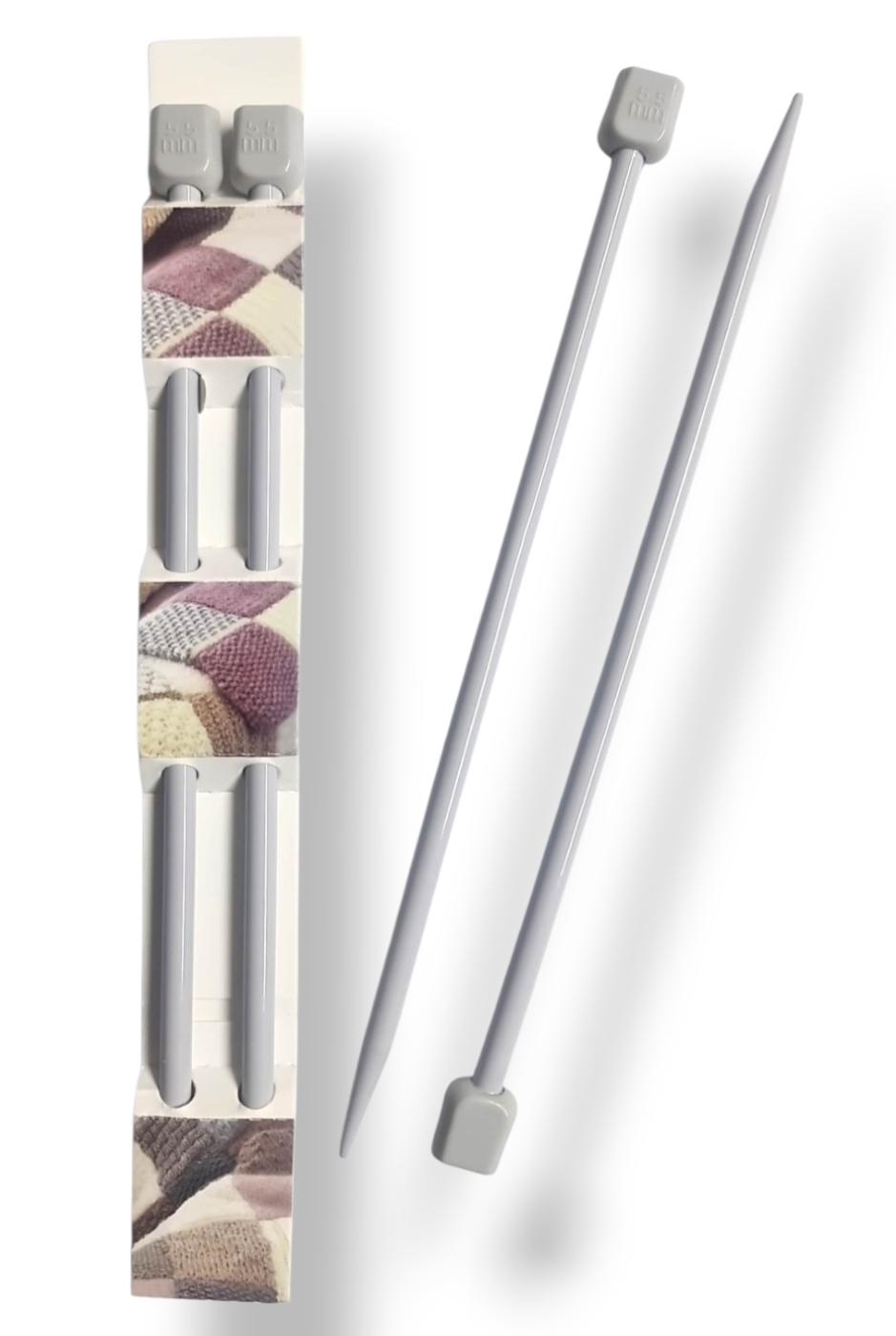 Aluminium Knitting Needles Flat Knob (027-868-871)